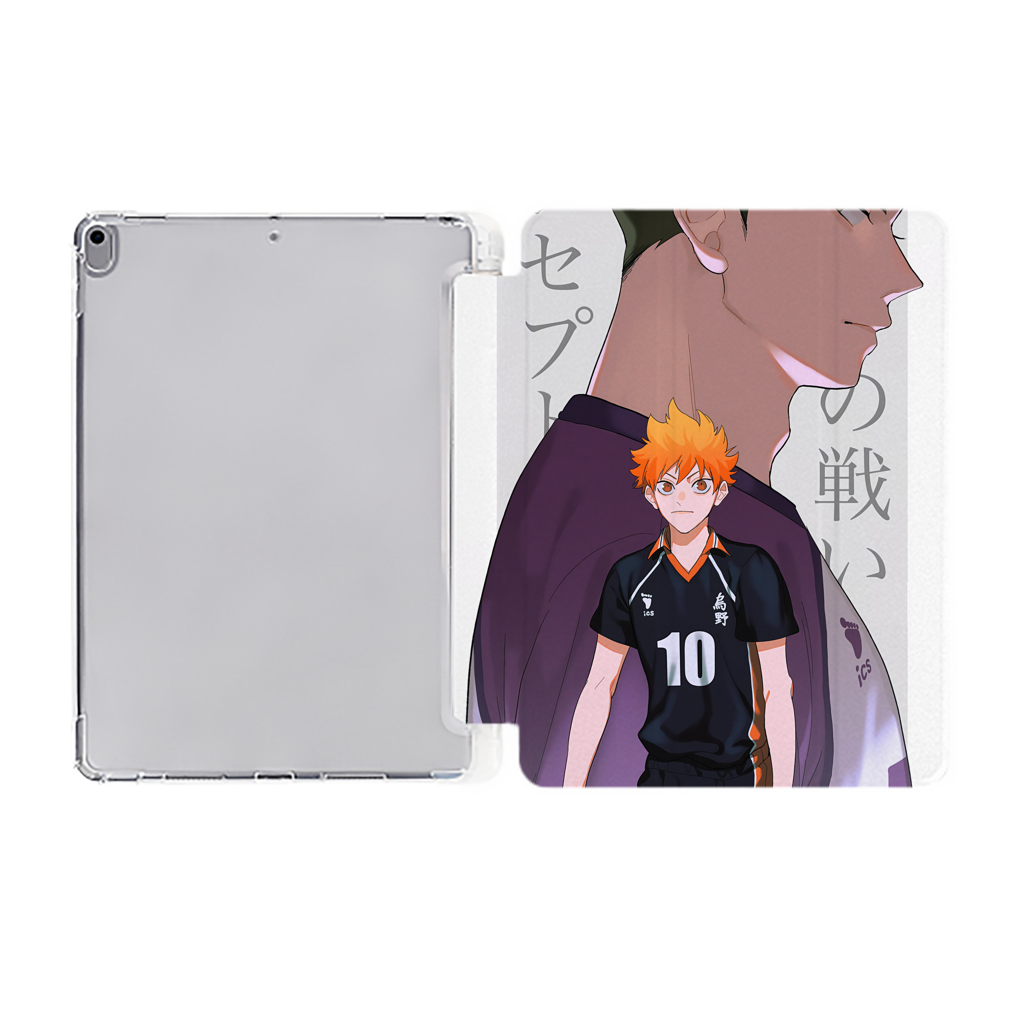 （画像用） ハイキュー!! Haikyu!! IPad ケース ペン収納付き 三つ折りスタンド PUレザー×シリコン 対応機種9.5/10.5/10.9インチ